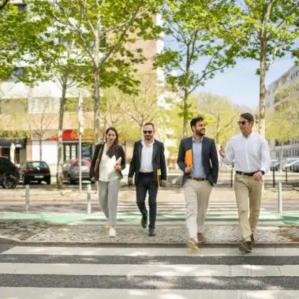 Colegas de trabalho em Lisboa