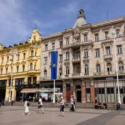 Centro da cidade de Zagreb, na Croácia