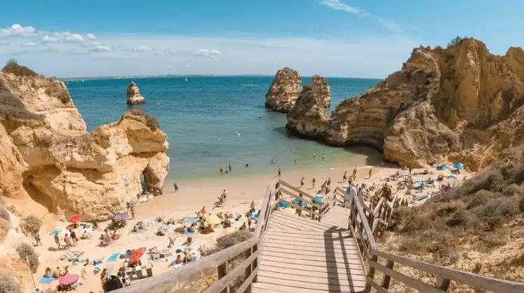 Praia no sul de Portugal