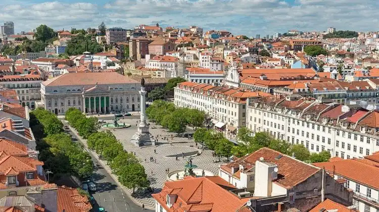 vista aérea de cidade de Portugal