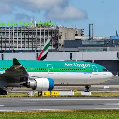Avião da Aer Lingus em Dublin