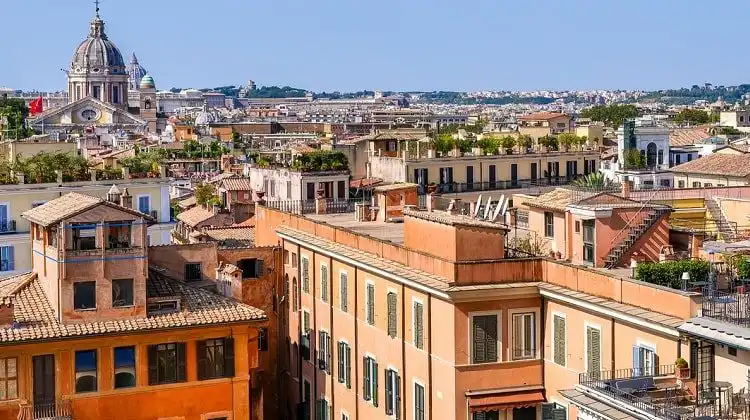 Vista de Roma com quartos para alugar
