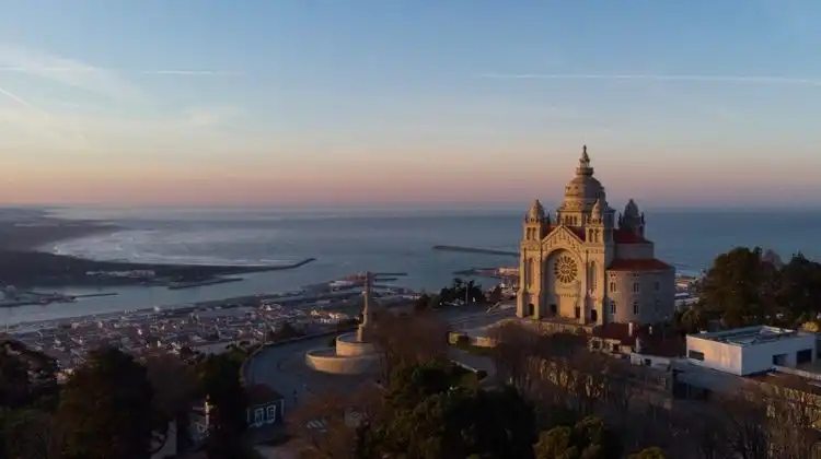 Vista aérea de Viana do Castelo, Portugal