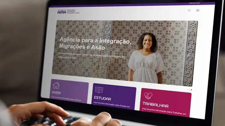 Site da AIMA Portugal