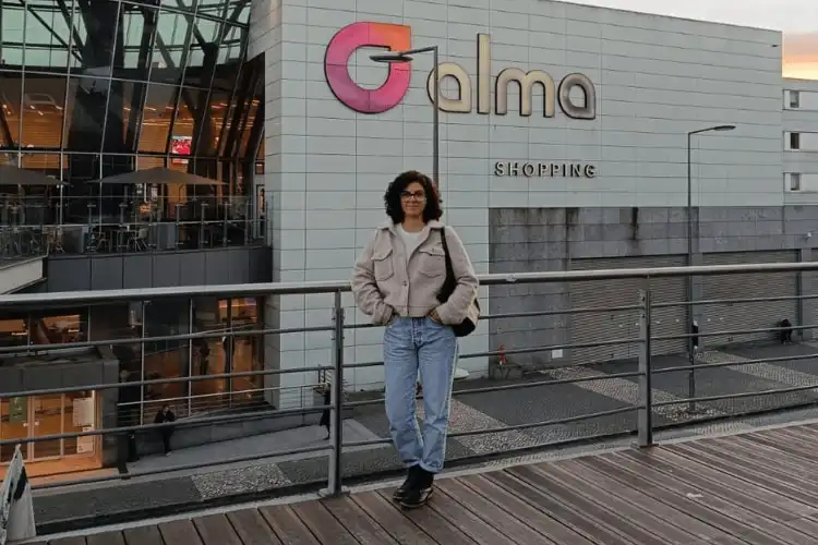 Aline Guimarães, que saiu em busca de apartamento em Coimbra para alugar