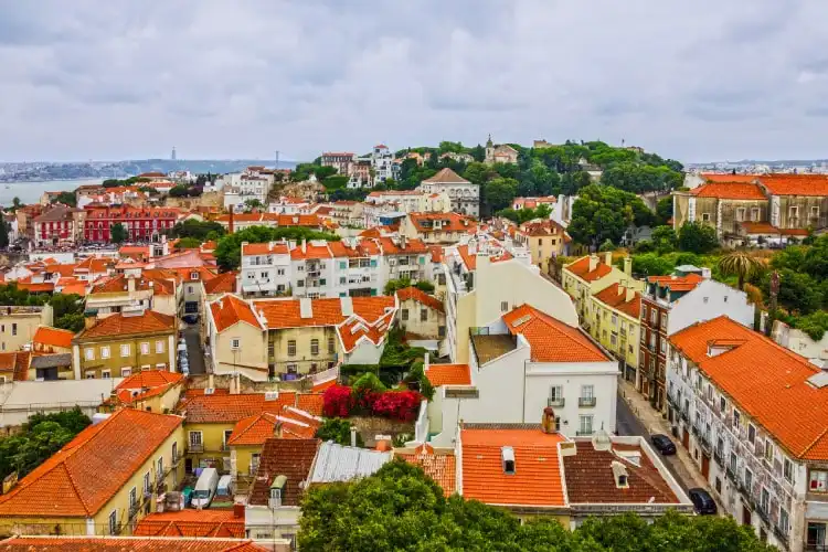 Casas na cidade de Lisboa, Portugal
