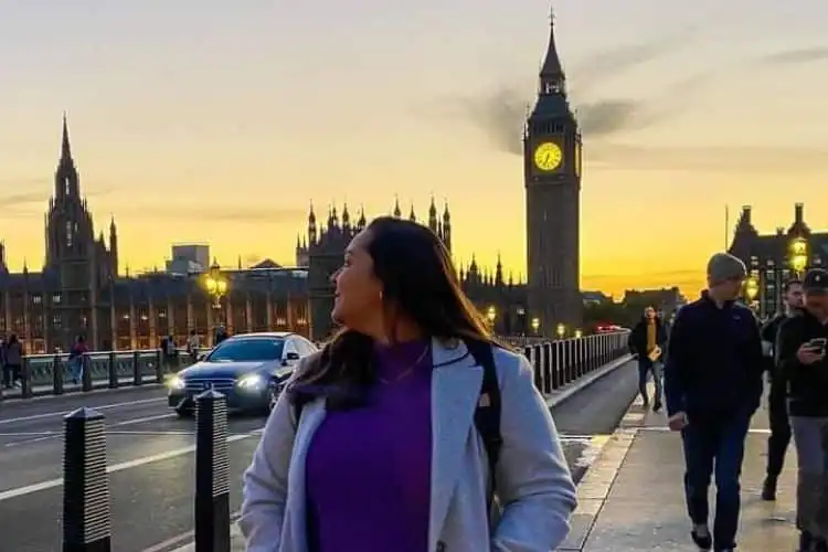 Ana Cajado fez intercâmbio em Londres, na Inglaterra