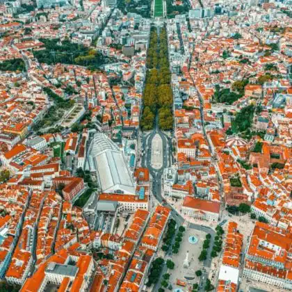 Vista de cima da cidade de Lisboa
