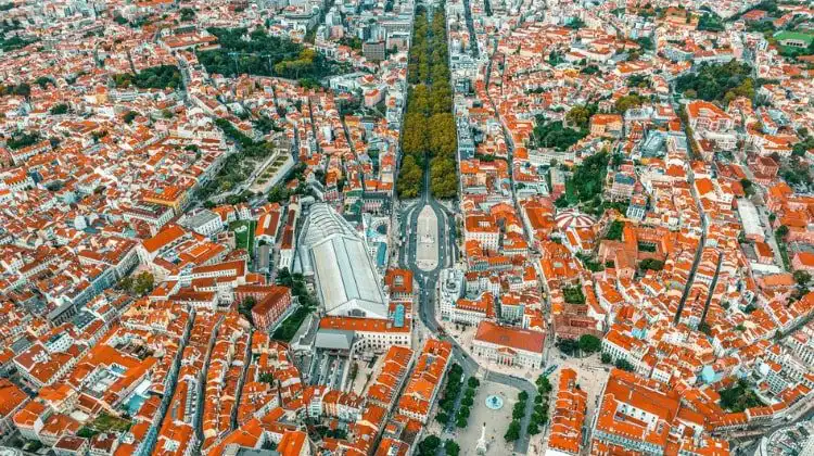Vista de cima da cidade de Lisboa