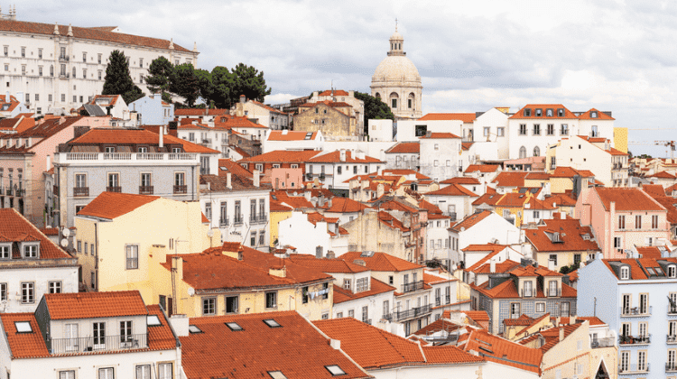 Cidade de Lisboa vista de cima