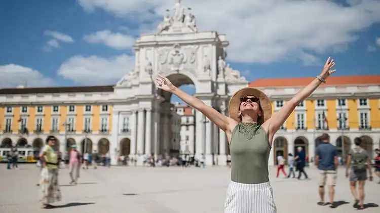 turista brasileira em Lisboa