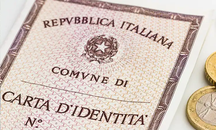 certidão de identidade italiana
