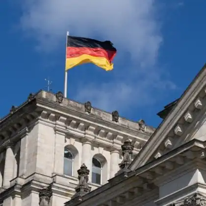 Bandeira da Alemanha no parlamento alemão