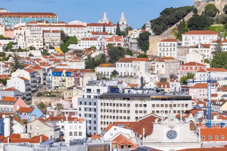 Casas em Lisboa, capital de Portugal