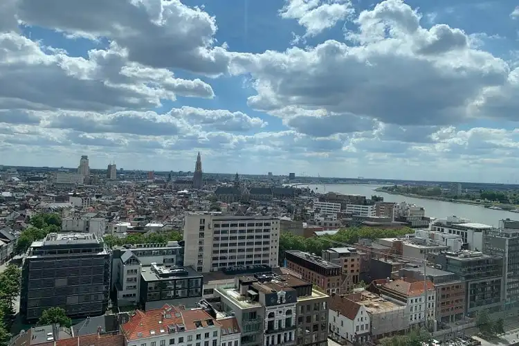 Foto da cidade Antuérpia, vista de cima.