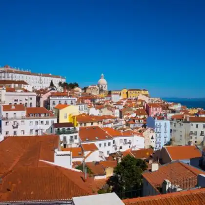Casas em Lisboa, Portugal.