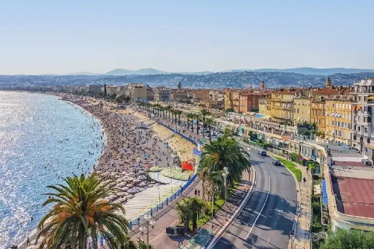 Vista aérea da cidade de Nice, na França.