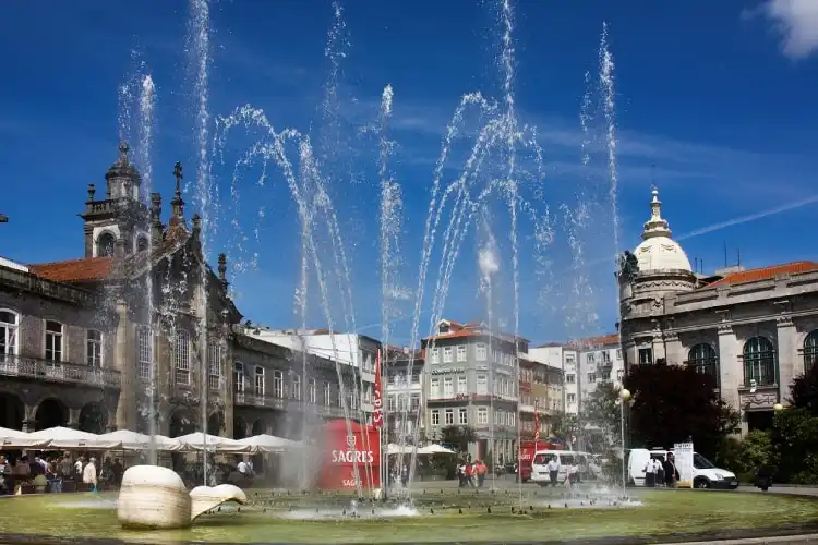 Praça da República em Braga Portugal