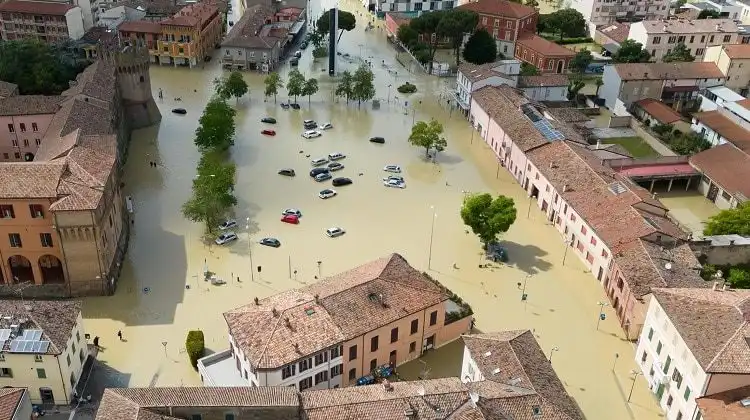 As enchentes na Itália afetaram principalmente a região de Emilia Romagna