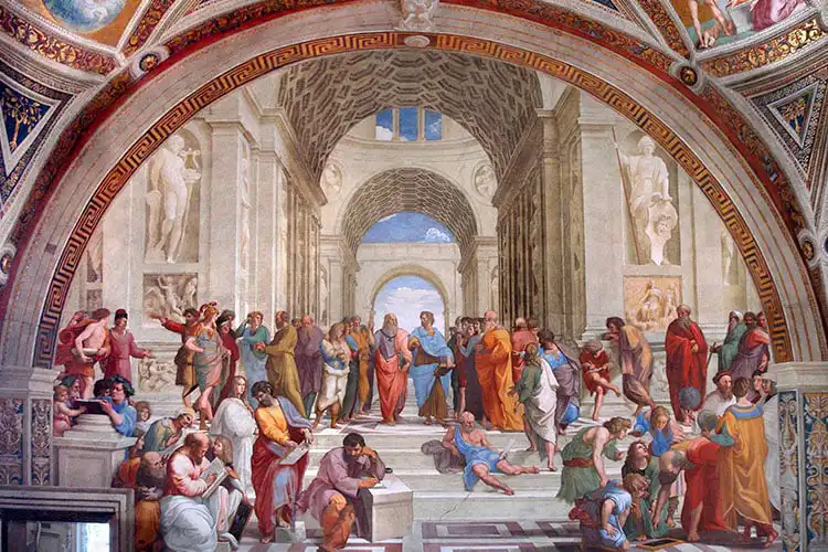 Pintura Escola de Atenas de Rafael