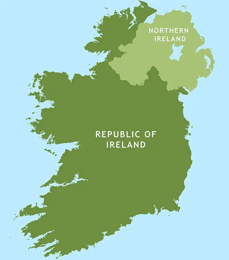 Extensão do Mapa da Irlanda