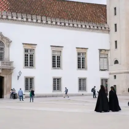 Estudantes na Universidade de Coimbra.