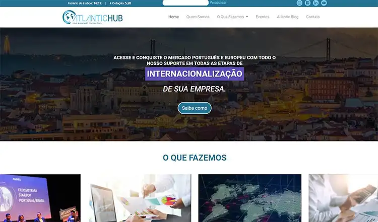 Home page da Atlantic Hub