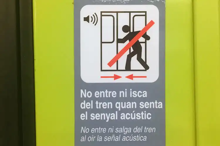 Aviso no idioma valenciano