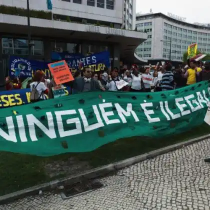 Imigrantes protestam contra o SEF em Lisboa