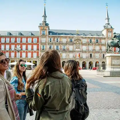 Intercambistas em Madrid, na Espanha