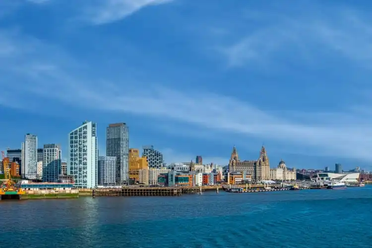 Visão panorâmica da cidade de Liverpool, Inglaterra