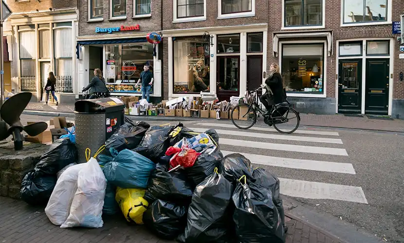 Lixo em Amsterdam