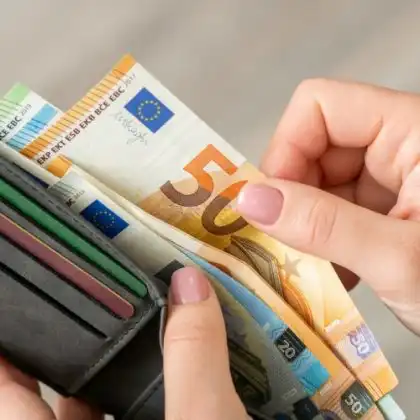 Contagem de salário europeu na carteira