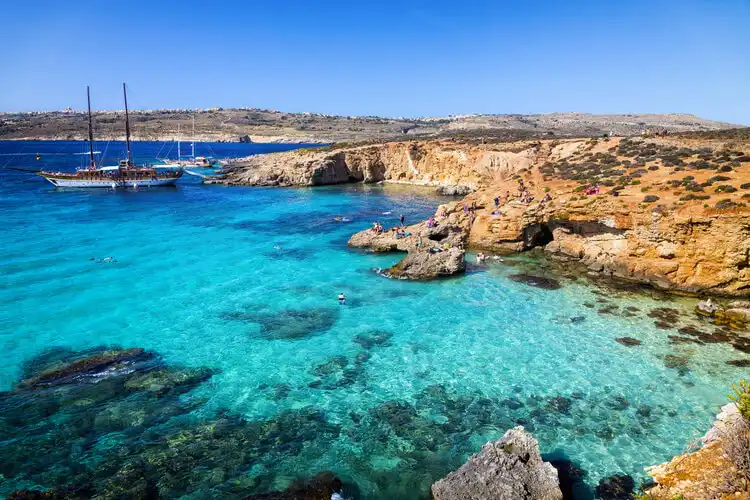 Foto do mar de Malta