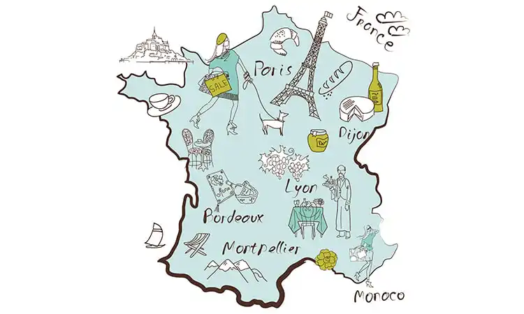 mapa franca turismo
