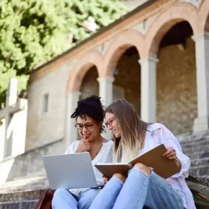 Estudantes de mestrado na Itália