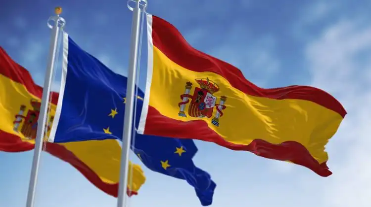 Bandeiras da Espanha e da União Europeia, documentação NIE Espanha