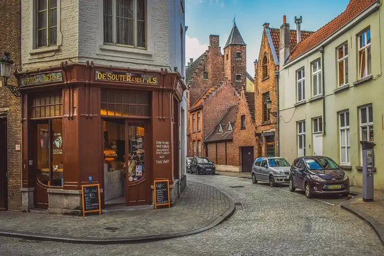Foto de casas em Bruges, na Bélgica