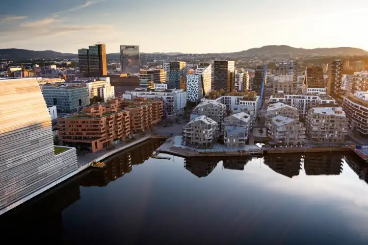 Prédios da cidade Oslo, na Noruega