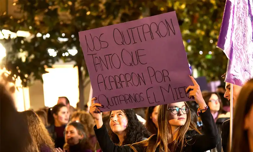 Protesto dia da mulher na Espanha