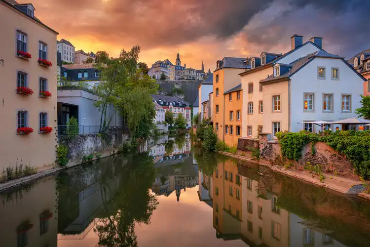 Cidade de Luxemburgo ao entardecer