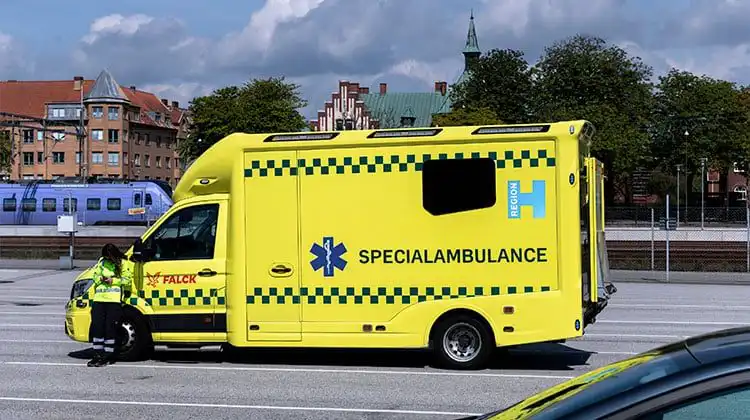 Ambulância do sistema de saúde na Suécia