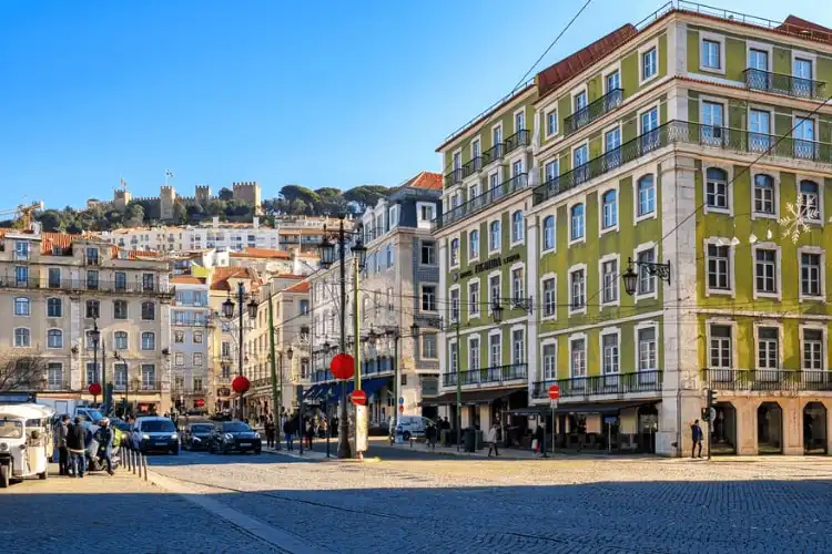 Rua no centro de Lisboa