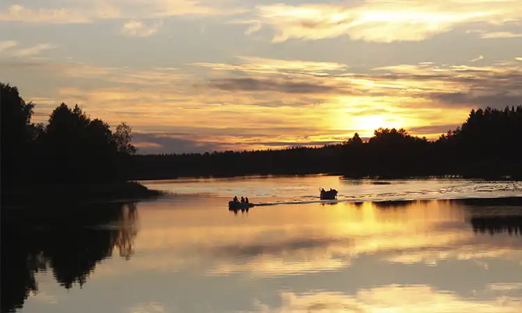 sol da meia noite na Suécia