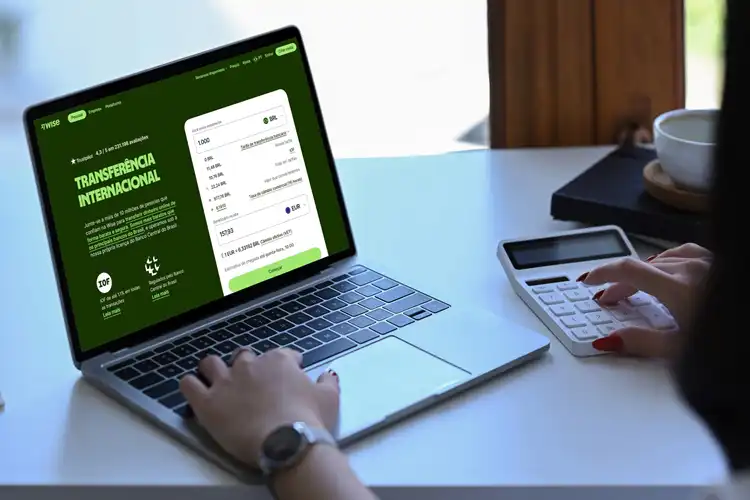 Cotação no site da Wise