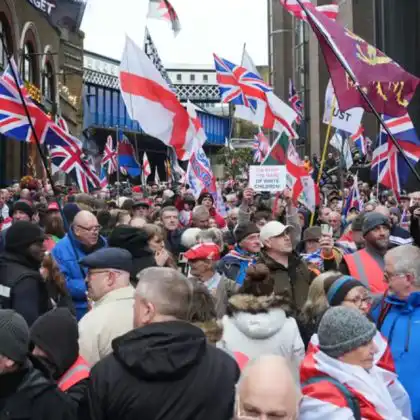 Protesto anti-imigração em Londres