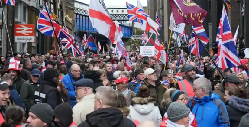 Protesto anti-imigração em Londres