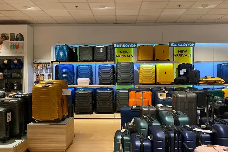 Loja de departamento para comprar mala de viagem.