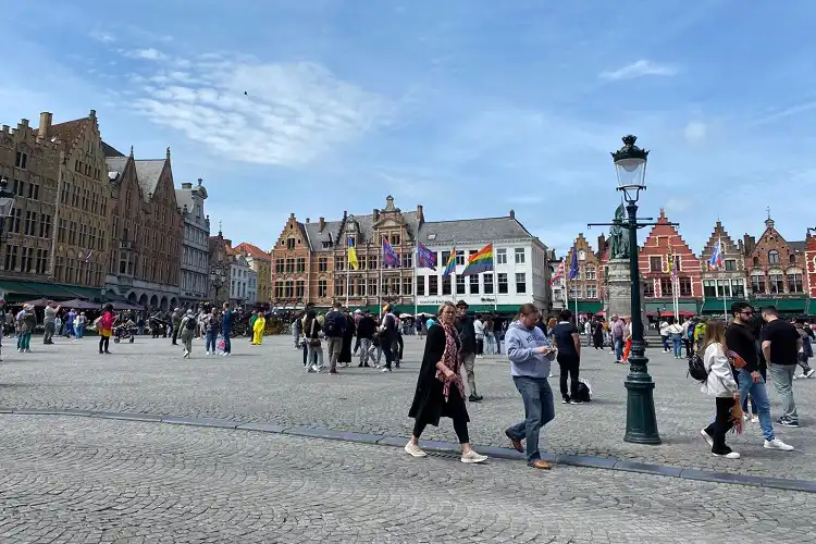 Centro da cidade em Bruges, na capital da União Europeia