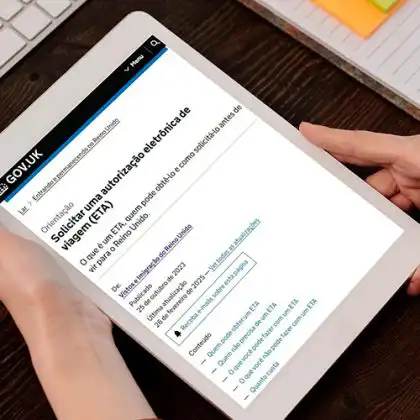 solicitar ETA para viajar à Inglaterra